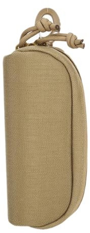 Outdoor Brillentasche Brillenetui Brillenaufbewahrungstasche Tragbares Brillenetui Sonnenbrillen Etui Brillenbox mit Haken Brillenkoffer Taktisches Brillenetui für Hiking Hunting Camping,Khaki