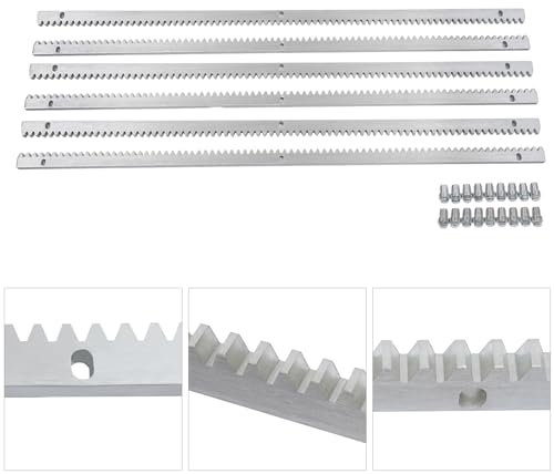 Sliding Gate Rack,6pc Heavy Duty Gear Rack for 6 Meter Slide Door Operators Sliding Gate Openers,Gear for Electric Opener, Motorised Garage Door Gates