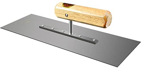 Housoutil Manganstahl Glättkelle Flache Maurerkelle Ergonomisch Verstärkt Spachtel Werkzeug Für Beton Putz Reparaturputz Außen Diy Bauarbeiten