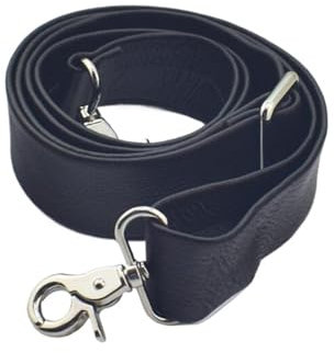 Damen Ledertaschengurt Taschengurt aus echtem Leder, Lichee-Muster, abnehmbarer Griff, Ersatz for Herren und Damen, Schultergurt, silberne Schnalle, Taschen, Zubehör, Gürtel Für Schultertaschen(Black)
