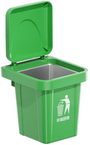 Vobumix Outdoor Ashtray with Lid, Wall Mounted Cigarette Bin, Desktop Smoking Box with Cigarette Sign for Cigarette Butt Disposal