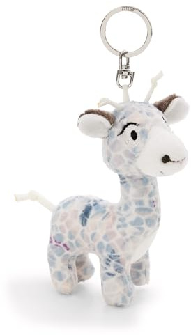 NICI Schlüsselanhänger Giraffe Winny Winterfur 10cm - blau - Treuer-Plüschbegleiter für Rucksack oder Tasche, Schlüsselhalter für klein und Groß | 62403