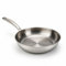 WECOOK! PRO Sartén de Acero Inoxidable 18/10 26 cm – Apta para Inducción, Base Tricapa, Mango Ergonómico y Remachado en acero inoxidable, Apta para Horno 200 °C, Lavavajillas, plateado
