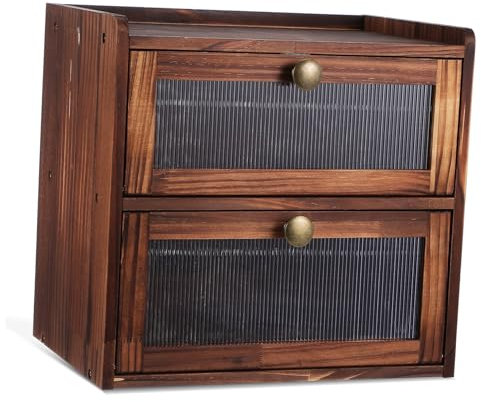 PRETYZOOM Scatola Per Pane Chiusura Magnetica Contenitore Da Cucina in Organizzatore Per Alimenti e Condimenti Capacità Di Stoccaggio