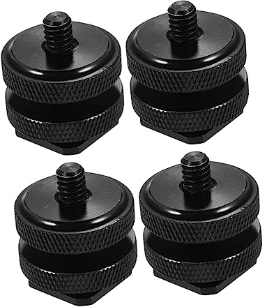LABRIMP 4piezas Adaptador De Montura Zapata Caliente con Tornillo Doble para Cámara DSLR Soporte para Trípode Micrófono y Luz Led Compatible con Accesorios De Cámara Digitale