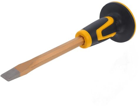 Alipis Ciseau de Maçonnerie avec Protection des Mains Ciseau Plat Acier de Démolition Robuste Outil Polyvalent pour Artisans et Menuisiers