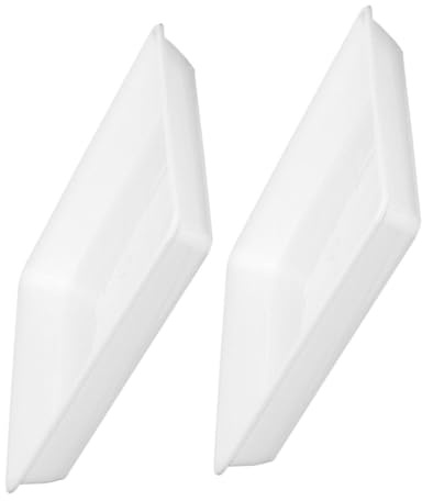 Yardwe 2piezas Bandejas para Macetas Cuadradas Plástico Resistente para Gestión De Agua Exterior Interior Huerto Jardineras Planta Soporte Base Recogedor De Agua