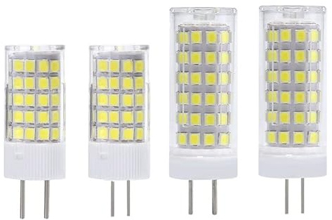 HHF Home Lighting, 10-Pack, Led Corn Lamp G4/GY6.35 7W/9W AC/DC12V 64/78LEDs Bright Crystal Bulb Light Source(Warm White,G4 7W 64LED-2835)