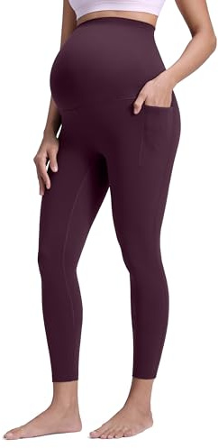 CRZ YOGA Maternidad Leggings Bolsillos 63cm | Butterluxe, Extremadamente Suave, Compresión Suave, Yoga, Talle Alto, Barriga Forma U, Embarazo y Posparto
