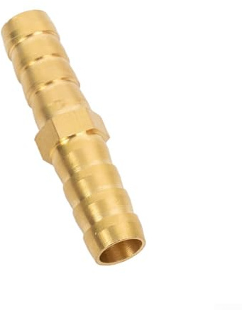 Honseadek Conector de manguera de latón recto de 6/8/10/12 mm, junta de tubería de latón macizo forjado de alta presión para aire, agua, aceite y aplicaciones hidráulicas industriales (8 mm)