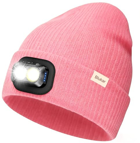 Blukar Berretto LED Illuminato, 2-in-1 Cappello da Corsa & Torcia Frontale