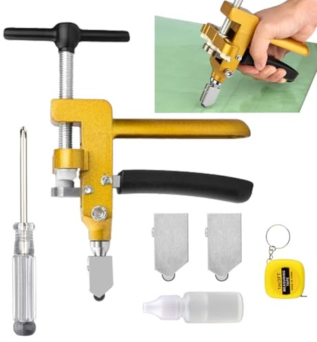Jsnwernb Cutter Tools | Pinza da taglio di precisione 2 in 1 – e tagliapiastrelle – per bottiglie d'arte specchio Do It Yourself fai da te, progetti artistici per la casa e