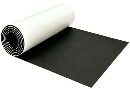 Xinjiayi Mousse autocollante - 300 mm × 1,5 mm × 2,5 m - Néoprène - Mousse noire - Tapis antidérapant autocollant pour sols et murs - Amortisseurs - Bricolage