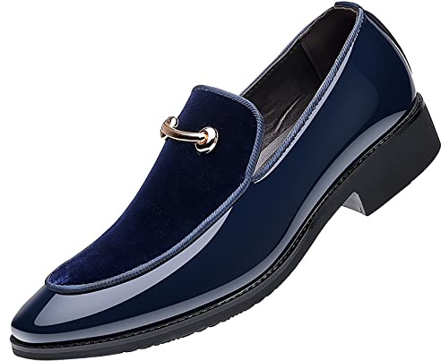 Slipper & Mocassini da uomo, Loafer da uomo, scarpe basse mocassins mokkasins scarpe leggere mokkasins scarpe da tuta Penny Loafer scarpe basse scarpe da lavoro scarpe blu 44