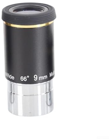 Juego de oculares de 6 mm, 9 mm, 15 mm, 20 mm para enfocador de 1.25 pulgadas con campo de 66 grados y construcción de metal (9 mm)