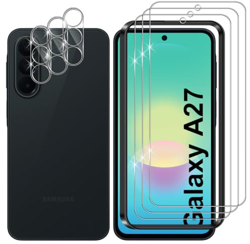 Lutree per Samsung Galaxy A27 5G Vetro Temperato, 3+3 Pezzi Pellicola Protettiva + Pellicola Fotocamera, Durezza 9H Vetro Protettivo, HD Anti-Graffio Senza Bolle Protezione Schermo