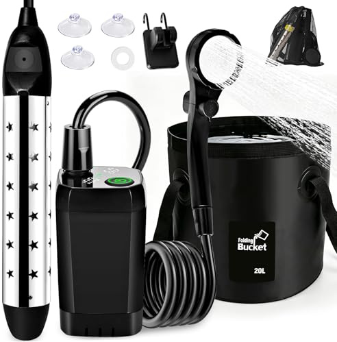Libershine Ducha portátil de camping con bomba