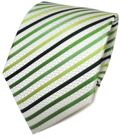 TigerTie Designer Seidenkrawatte in gestreift - 8 cm Krawattenbreite