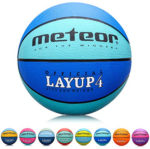 meteor Pallone Basket Palla da Basketball - Dimensione Bambini Giovani Ideale per Allenamento e Divertimento - Gonfiabili Pallacanestro Mini con Superficie Antiscivolo Layup