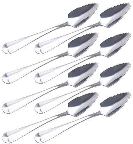 Hazoulen Grapefruit Spoons, Stainless Steel, 6-2/5-Inch, Set of 8