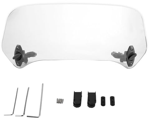 EBTOOLS Windshield Deflector Kit für Motorrad, Windschutzscheibe, modifiziert, Motorrad, Universal, Windschutzscheibe, Windabweiser