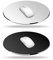 SourceTon Smooth Magic Mauspad aus Aluminium (Silber und Schwarz), ultradünn, doppelseitig, für schnelle und genaue Steuerung (rund 20 x 19 cm)