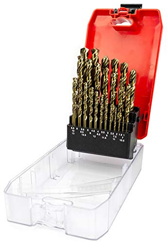 NORTOOLS Metallbohrer Set 25 tlg HSS M35 Cobalt 5% vollständig geschliffene Bohrer 1,0-13 mm