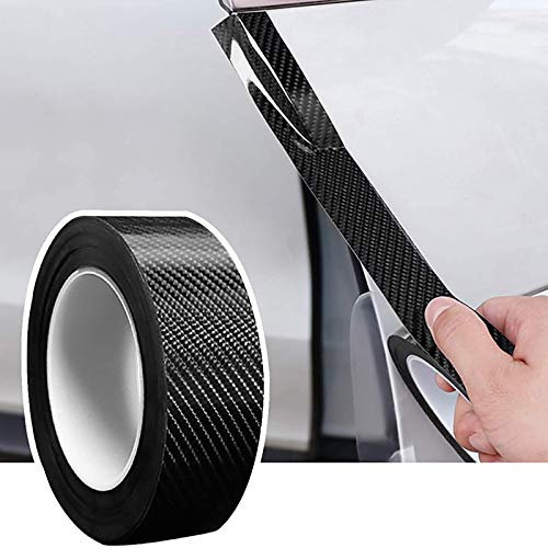 Pellicola Adesiva Carbonio 3cm x10m Pellicola Adesiva per Auto Fibra di Carbonio Adesiva per portiera auto, protezione bordi auto, protezione per paraurti anteriore e posteriore