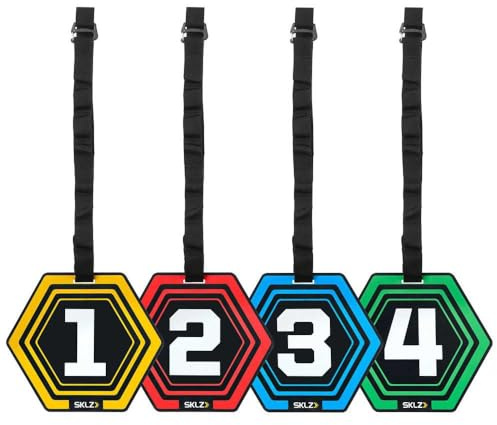 SKLZ Reaktive Agilität Zielscheiben Verbesserung der Athletik | Mehrfarbig; Set mit 4; Rutschfester Griff; Online-Programmierung für vielseitiges Training