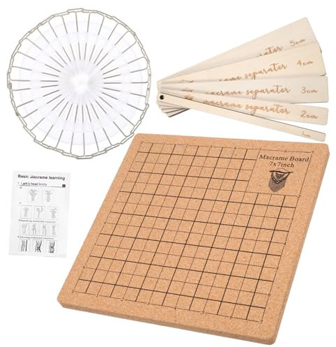 VILLCASE 1 Satz DIY-Polsterbrett aus geflochtenem Seil Makramee-Set Makramee-Brett und Stecknadeln Sperrbrett friendship bracelet home decor hausdeko Spitze Suite Palette Korkplatte T-Stift