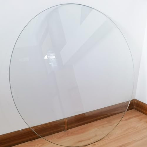 Tisch Glasplatte Platte Esstisch, Runder Esstisch Tischplatte Gehärtetes Glass, Tischplatte Sicherheitsglas Transparent Leicht Zu Reinigen, Sicher Und Hochtemperaturbeständig, Glasplättchen Rund