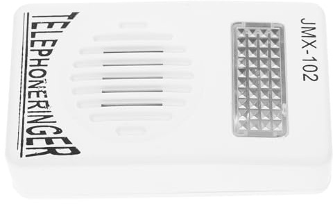 Amplificador Blanco Volumen Timbre Ajustable de Teléfono Fijo | PP Ligero, Diseño Fácil de Usar, Amplificación de Sonido, para Líneas Fijas y Personas Mayores