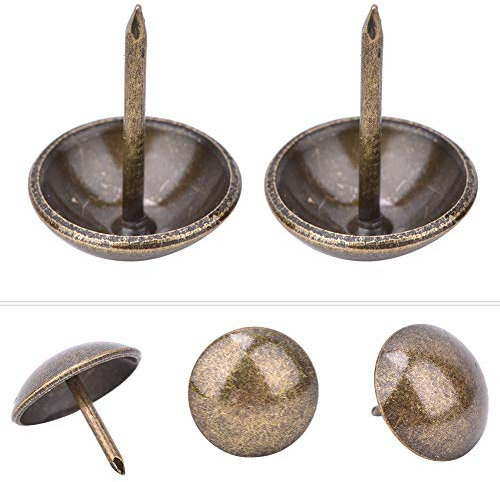 50 Stück Polsternägel, Eisenverdickung, runder Kopf, Möbelnägel, Polsternägel, Reißnägel, dekorative Reißnägel, Reißzwecken für Möbel, Sofa, Schrank, Tür, Dekoration, Bronze (16 * 20mm)