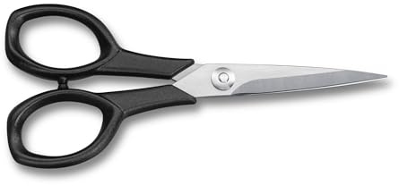 Victorinox Haushaltsschere Italy, Bastelschere, Papierschere, Scharfe Klinge, 13 cm, Robuster Kunststoffgriff, Rostfreier Stahl, schwarz