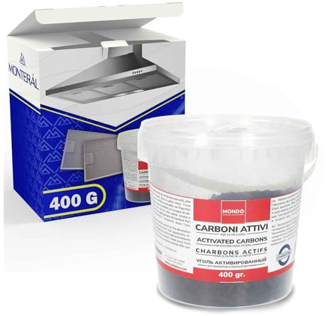 Granuli 400 g Carboni Attivi per Cappa Aspirante Cucina - MONTERAL