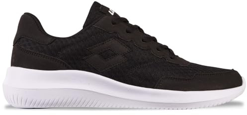 Lotto Relate Unisex Sneaker, Black/White, 43 EU