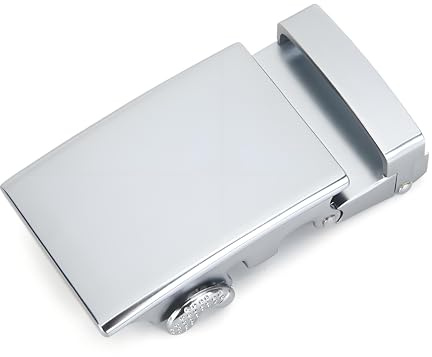 Nelbons Klassische Ratsche 4.0cm Gürtelschnalle Automatik Schieber Ersatzschnalle,Passend für 3.5cm breite Gürtel