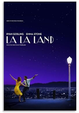 Lala Land Klassische Filme Poster Su Tela Per La Stanza, Estetica, Festival, Regalo, Famiglia, Camera Da Letto, Decorazione Da Parete, Casa 12x18inch(30x45cm)