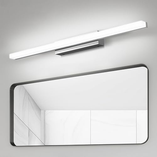 SUZNIU LED Spiegelleuchte Bad IP44 6000K Kaltweiß 60CM 10W Spiegellampe