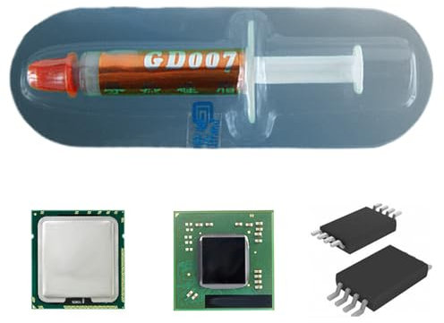 Evember Grasso Termico | Pasta Termica Per Processori | Siringa con Tubo in Silicone Conduttivo per CPU, PC, Stampanti, Componenti Elettronici e Dissipazione del Calore