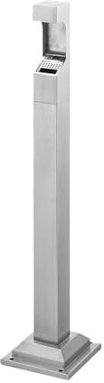NexaGeniX Standaschenbecher Regenfester Asche ColumnHotel Ash Cigarette Butt Collection Vertikaler silberner Mülleimer Outdoor-Aschenbecher