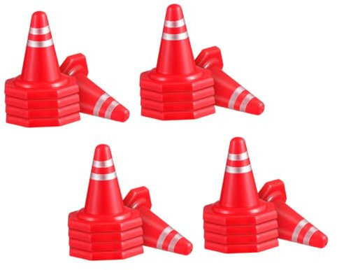 iplusmile 24stücke Mini-verkehrskegel Für Junge Mädchen Zählkegel Spielzeug Lernspielzeug Ab Jahren Straßenverkehrsbarriere Modell Pp-Konstruktion Leuchtende Farben Indoor Und Outdoor