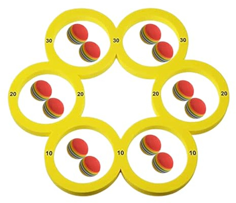 Giochi per Piscina Include 12 Palline, Gioco di Lancio Galleggiante per Piscine, Giocattoli per Adulti, Giocattoli Acquatici Leggeri per Bambini, Divertimento interattivo per Adulti