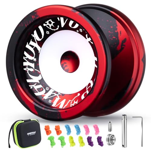 MAGICYOYO Profi JoJo V6S Locus, Doppelzweck JoJo mit Leerlauf und Kugellager, Trick Jo Jo für Kinder & Erwachsene, Jo-jo mit Responsive & Unresponsive, mit 12 Saiten, Lagersatz, Gehäuse