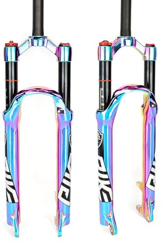 KUNYOS Forcella Ammortizzata per Mountain Bike 26 Pollici Ammortizzatore Ultraleggero 1-1/8 27,5 29 ER Escursione Forcella Anteriore MTB 120 mm,Manual Lock,27.5inch