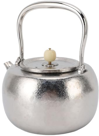 Haofy Bollitore per il tè Bollitore Elettrico da 1,1 L Pentola per Piano Cottura, Elettrico, Nessuna Ruggine per un Vero Gusto con Manico Cool Touch, Facile da Riporre per Fornello da Campeggio a