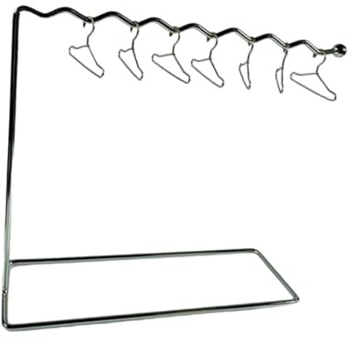 Fxzqgnh Puppenkleiderständer Kleiderregal Puppenschrank Bügel Zubehör Aus Eisen Doppelte Kleiderstange Stabil für Modische Puppenkleidung für Spielzimmer, Goldene 13 Kleiderbügel