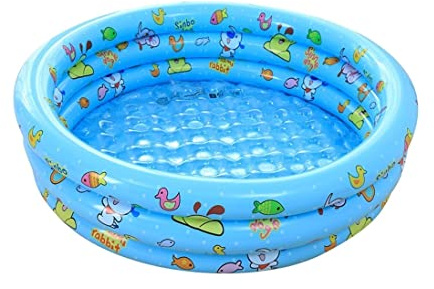 Piscinetta Gonfiabile Family Piscina gonfiabile a 3 anelli fuori terra, piscine rotonde da 51,1 pollici per esterni e interni Acqua Gioco