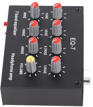 Generic 7 Band Digital Equalizer Dual Channel för Audiofiler och Musikälskare Material Av Aluminiumlegering