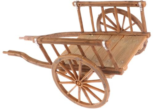 Aged Farm Cart Miniature 1/12 Scale Dollhouses Accessory with Functional for Harvest Scene Arrangement Miniature Dollhouses Accessories
